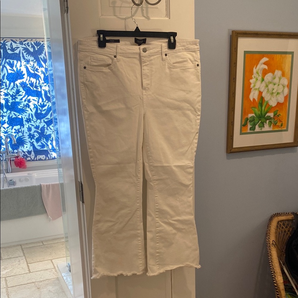 NYDJ White Ankle Cropped Pants